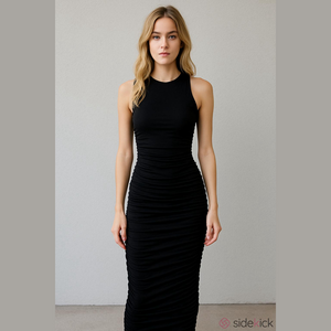 White House Black Market Mesh Halter Dress NWT